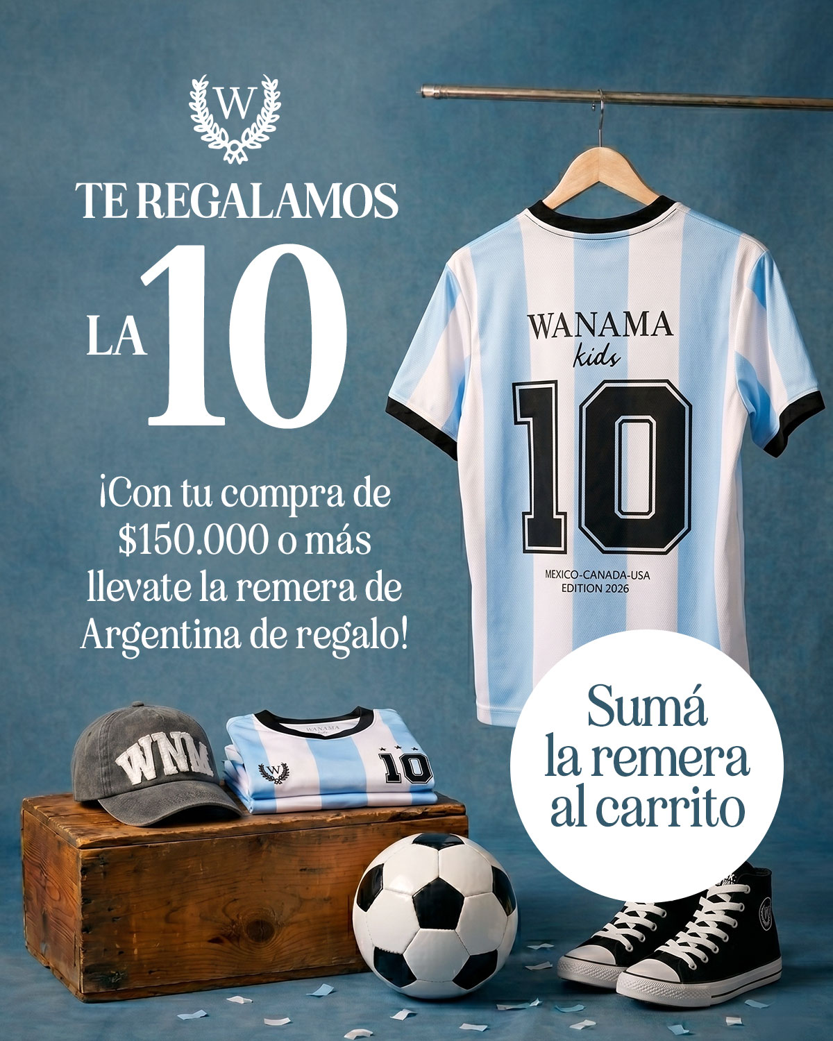 Remera argentina mundial 2026